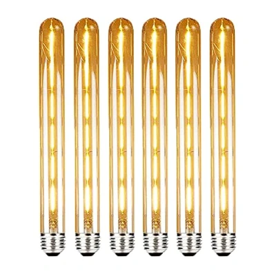 Image of ZRJIA E27 T30 300mm Decorative LED Bulb Vintage Retro Industrial Antique Edison 6W 600lm 2700K Warm White 360 230V, No Flicker, Not Dimmable (Pack of 6)