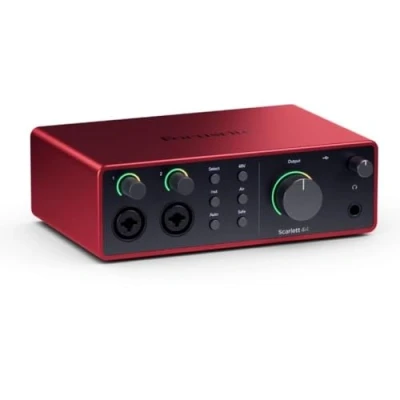 Image of Focusrite Scarlett 4i4 4th Gen USB Audio Interface, for Musicians, Songwriters, Guitarists, Content Creators — High Fidelity, Studio Quality Recording, and All the Software You Need to Record