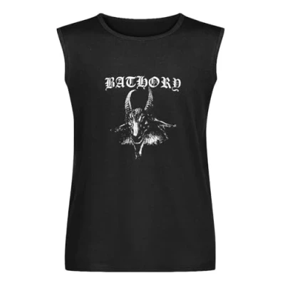 Image of Bathory Goat Sleeveless T Shirt Black Unisex Mens Vest Tank Tops Tee XL