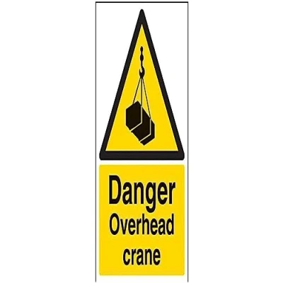 Image of V Safety Danger, Overhead Crane Warning Sign 200mm x 300mm 1mm Rigid Plastic