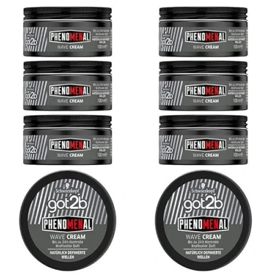 Image of 6 x got2b Phenomenal Wave Cream Hair Wax for Men Styling Cream, 100 ml (Pack of 6)