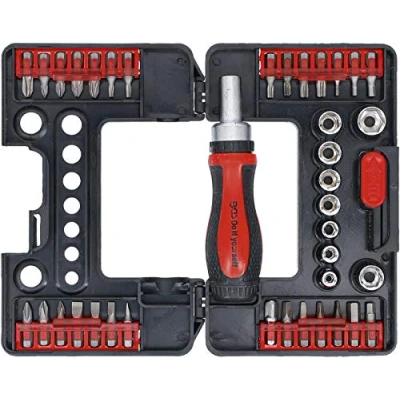 Image of BGS Diy 20138 Bit / Socket Set with Ratchet Spinner Handle for Bits, reversible 38 pcs.