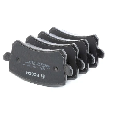 Image of 1K0698451L, 3AA698451, 3AA698451A, 3C0698451, 3C0698451A Brake pad set BOSCH 0 986 494 344 Low Metallic with anti squeak plate VOLKSWAGEN: Golf 5