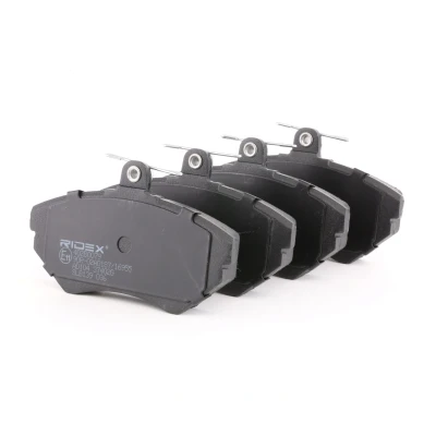 Image of BPVWF5, E1190R017667018 Brake pad set BOSCH 0 986 494 010 Low Metallic with mounting manual, anti squeak plate, bolts/screws