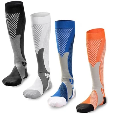 Image of feifanshop 4 Pairs Compression Socks (20 30mmHg) for Men &amp; Women BEST Stockings Running, Medical, Athletic, Edema, Diabetic, Varicose Veins, Travel, Pregnancy, Shin Splints