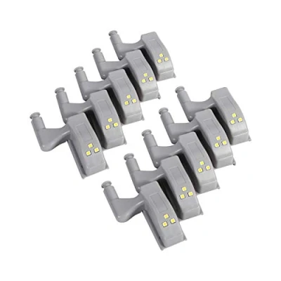 Image of 10Pcs Hinge LED Sensor Light Warm/Cool White Universal Cabinet Cupboard Closet Wardrobe for Home Kitchen Living Room/Bedroom(Cool White)