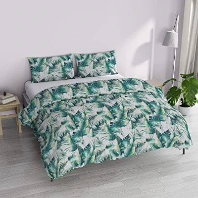 Image of Italian Bed Linen MB Home Basic “Dafne Duvet Cover Set, Maui, Double