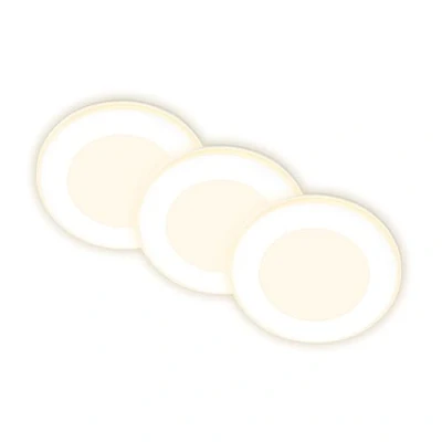 Image of Briloner LED recessed light Gima, white, 3,000 K, set of 3