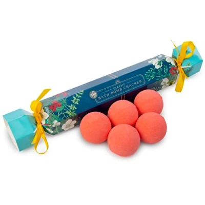 Image of Christmas Jingle Bath Bomb Cracker Gift Set Including 5 Assorted Bombs Sets for Girls Secret Santa Gifts Women