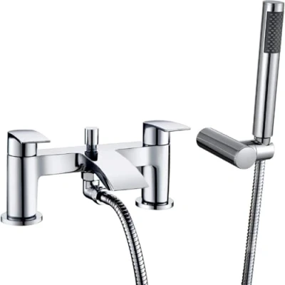 Image of Hapilife Bath Mixer Taps Waterfall with Handheld Shower Head Bathroom Bathtub Tap Attachment Deck Mount Chrome Brass Tub Monobloc Dual Lever