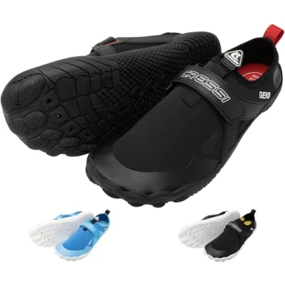Image of CRESSI Geko Shoes Black/Red 38 Unisex Rock Shoe Ideal for an Immersive Experience in the Aquatic Environment with a Direct Connection to Seabed, Black/Red,