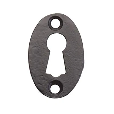 Image of Traditional Keyhole Cover Escutcheon Black Antique