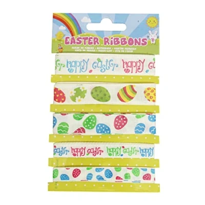 Image of Widdle Gifts Ltd Easter Decorations, Bonnet Arts and Crafts, Egg Hunt Assorted Ribbons 6410