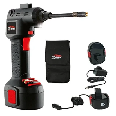 Image of Air Hawk PRO The Compact, Portable, Digital, Cordless, Rechargeable Compressor, Tyre Inflator, LED Light, Automatic Pump + Bonus Carry Case (As seen on High Street TV)