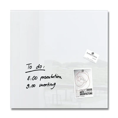 Image of SIGEL GL111 Premium Glass magnetic Board, glossy surface, 48 x cm, easy mounting, super White Artverum