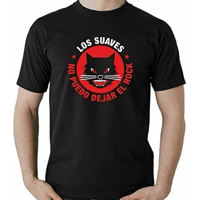 Image of Camiseta Los Suaves Rock Grupo Banda Hard Ourense Hombre Manga Corta Black S