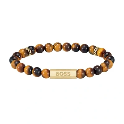 Image of BOSS Sphere Bracelet goldcoloured, Men&#039;s, Size: One Size, Gold coloured