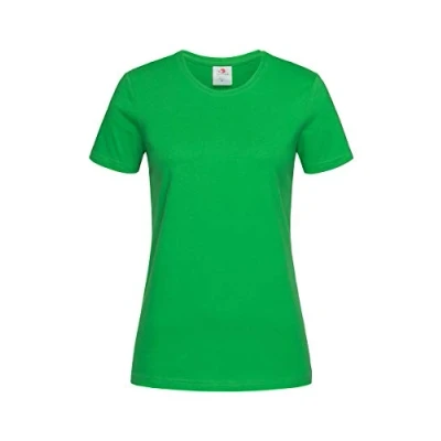 Image of Stedman Apparel Women&#039;s Classic T/ST2600 Regular Fit Short Sleeve T Shirt, Kelly Green, Size 10 (Manufacturer Size:Small)