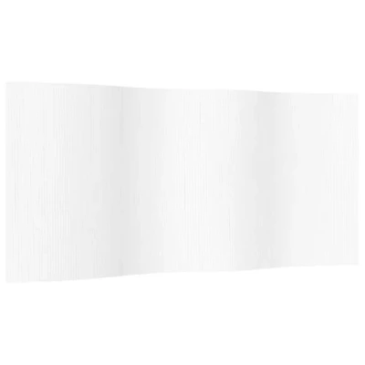 Image of vidaXL Bamboo Room Divider Screen White 165x400 cm, Natural Style, Foldable &amp; Cleanable Separator for Living Room, Bedroom, Office