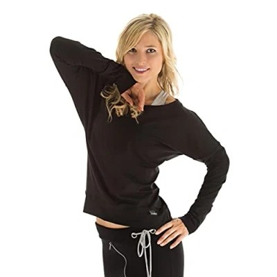 Image of Winshape Ladies&#039; Long Sleeved Casual Sport Dance Fitness, Womens, Longsleeve Freizeit black, M