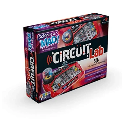 Image of Science Mad Circuit Lab For Kids Learn About An Introduction to Electronic Circuits With 50+ Safe, Educational Experiments Includes Light, Magnetic and Touch Control, 8+ Years