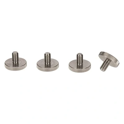 Image of PrecisionGeek Knurled Thumb Screws Stainless Steel M6 x 10mm (20mm dia) Hand Grip (Set of 4)