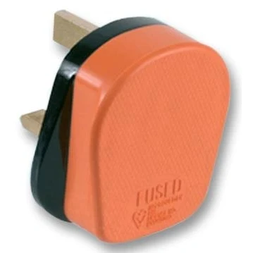 Image of Pro Elec PELB1577 13A Rubber Plug Top, Orange