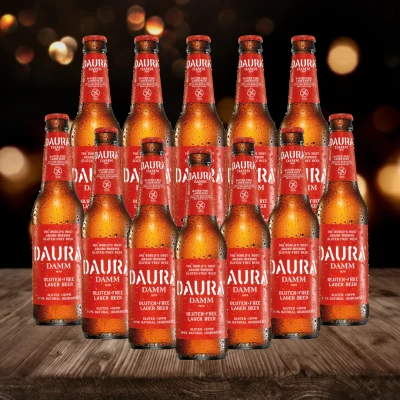 Image of Estrella Daura Gluten Free Lager 330ml Bottles 5.4% ABV (12 Pack)