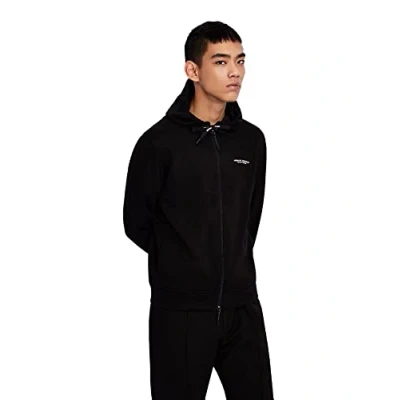Image of Armani Exchange Men&#039;s Everyday French Terry Hoodie, Black (Black 1200), Medium