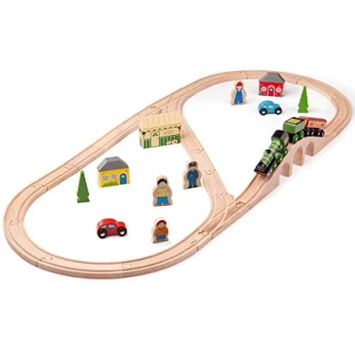 Image of Bigjigs Rail Heritage Collection Flying Scotsman Train Set 40 Play Pieces
