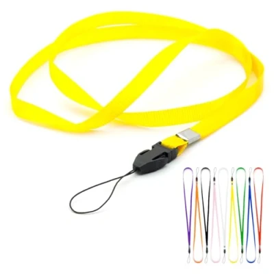 Image of CKB LTD Lanyards Neck Strap ID Badge Holders Loop Clip 48cm for Gym Key Name Tag Pass Holder USB Flash Drive Cell Phone Card and Small Electronic Device (Yellow, Pack of 50)