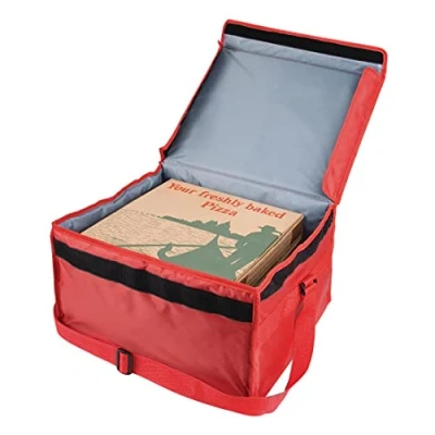 Image of Vogue Hot Food Pizza Delivery Bag, Red, Material: Nylon Insulated, Size: 420(H) x 350(W) 250(D)mm, For Takeaway Restaurant Home or Use, Insert sold separately S483