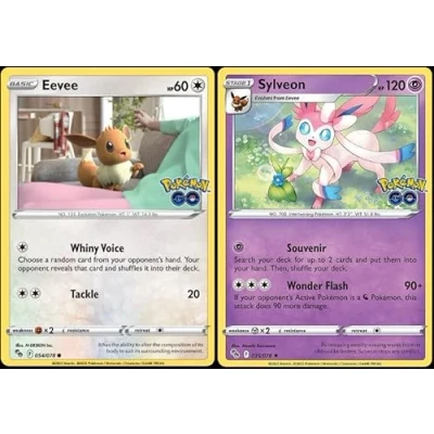 Image of Sylveon 035/078 Pokemon Go Foil Evolution Card Lot Eevee