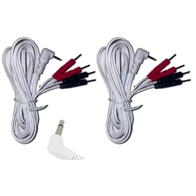 Image of Leads for TENS/EMS Machines 2.5mm Connection 4 pin Connectors One Pair