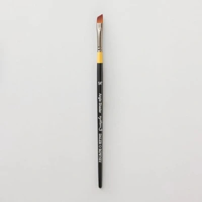 Image of Daler Rowney System3 Acrylic Brush, Synthetic Hair, Short Handle, Angle Shader, 1/4in