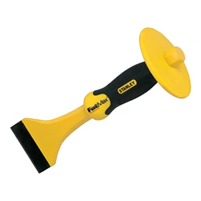 Image of Stanley 418331 FatMax Floor Chisel 3 x 11 Inch with Guard, Yellow