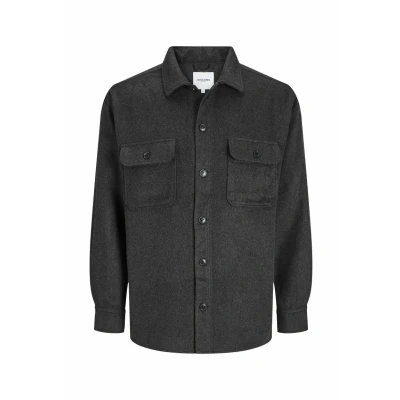 Image of JACK &amp; JONES Men&#039;s Jjebradley Ollie Overshirt Ls Noos Pls Shirt Jacket, Black, 3XL