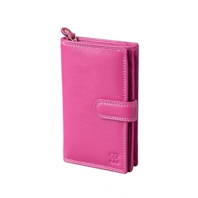 Image of Lakeland Leather Real Medium Tab Purse in Cranberry Pink