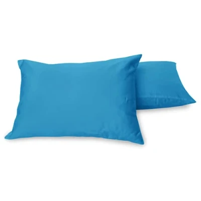 Image of Luxury 200 Thread Count Egyptian Cotton bedding Soft Pair Of Pillowcases (Teal, Pillowcases: 50x75cm)