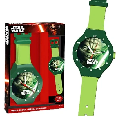 Image of Star Wars Yoda Jumbo Camaeretta Children&#039;s Wall Clock, 47 cm