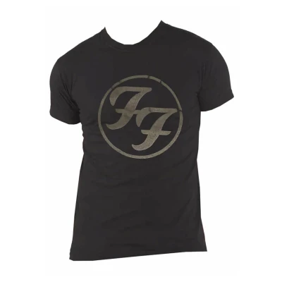 Image of Foo Fighters T Shirt FF Hi Build Band Logo Official Unisex Black XL