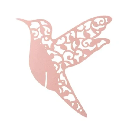 Image of AUNMAS 50pcs Wedding Place Cards Bird Shape Hollow Name Personalized Table Reception Decoration Guest for Wine Glass Banquets Decoration(4#)