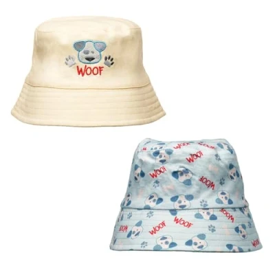 Image of Undercover Baby Bucket Hat GL1091 Cream Dog 3 6 Months