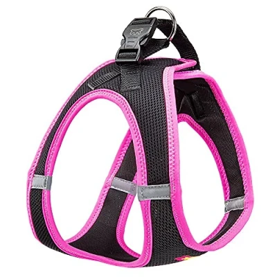 Image of Ferplast Dog Harness Large Size KAORI L, Breathable Harness, Padded and Adjustable, Easy to Wear, Reflective Edges, Chest 48 54 cm. Rose