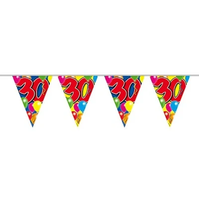 Image of Folat 04545 30th Birthday Garland Balloons 10 m, Multi Colored, Costumes