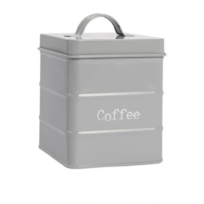 Image of Grey Vintage Metal Coffee Canister By Harbour Housewares