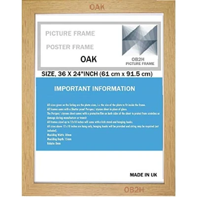 Image of Oak Maxi Poster Frame (Size, 61 cm x 91.5 cm(36 24)
