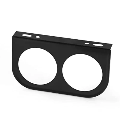 Image of Universal 52mm Dual Gauge Under Dash Mounting Bracket Pod Hole Dashboard Mount Holder Meter (Black)