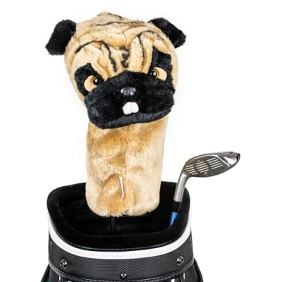 Image of Daphne&#039;s Novely Headcover Pug,dark brown, beige