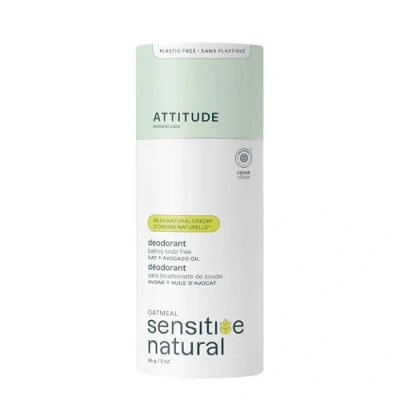 Image of ATTITUDE Baking Soda Free Deodorant for Sensitive Skin with Oatmeal and Avocado Oil, EWG Verified, Aluminum Free, Plastic 85 grams